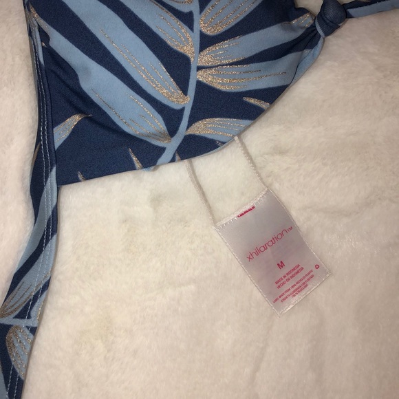Target Blue and Gold Leaf Bikini Top - Picture 2 of 5